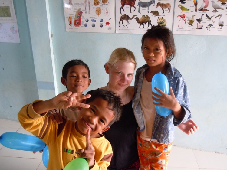 Julia mit den Kids