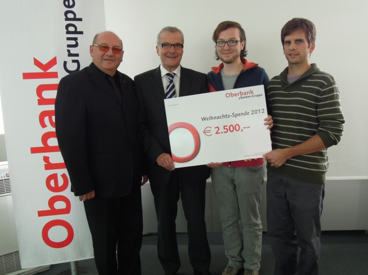 Scheckübergabe der Oberbank