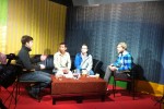 Dominik, Savong, Christoph und Remo im dorfTV-Studio